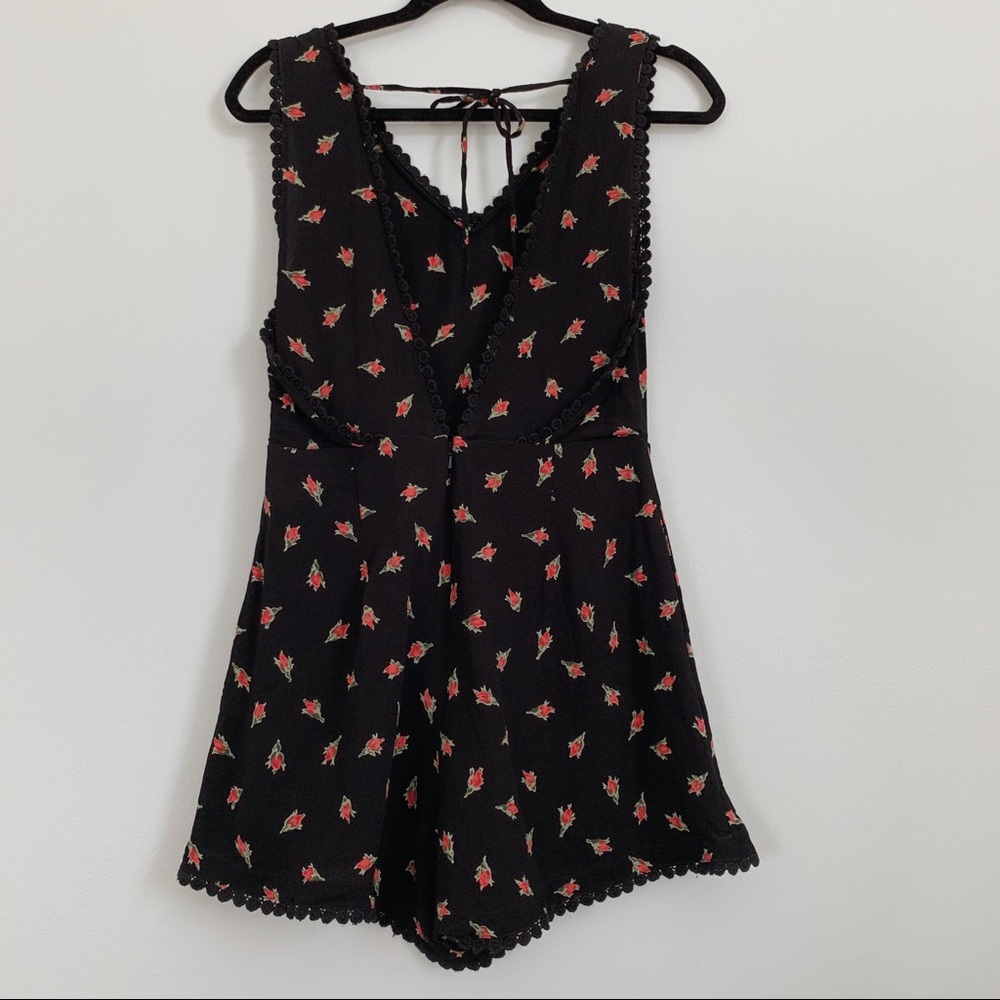 Topshop Rose Print Romper